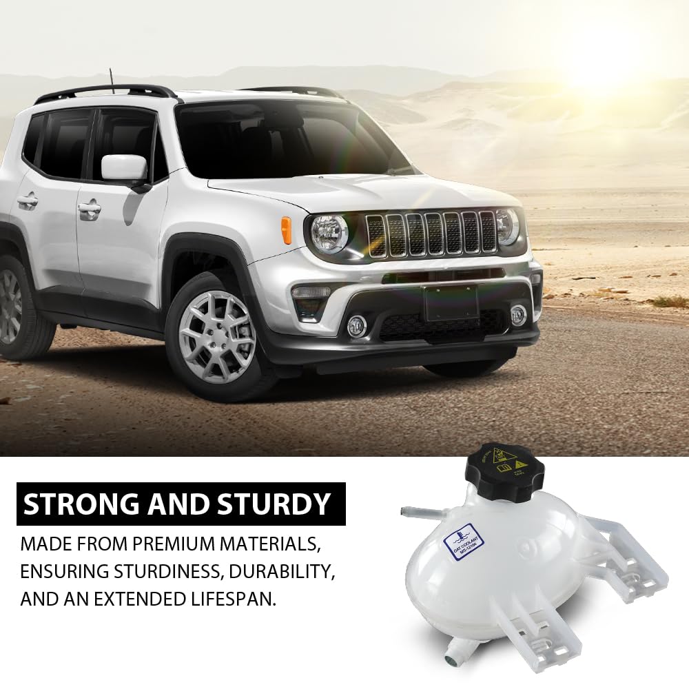 G-PLUS Coolant Overflow-Reservoir Compatible with Fiat 500X 2016-2018,Fit Jeep Compass Renegade 2015-2022 68289857AA
