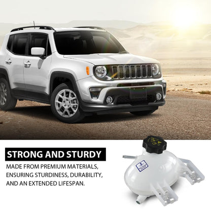 G-PLUS Coolant Overflow-Reservoir Compatible with Fiat 500X 2016-2018,Fit Jeep Compass Renegade 2015-2022 68289857AA