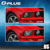 G-PLUS Front Headlight Lenses Cover Compatible with 2005-2009 Mustang,(NOT ForShelby GT500 Models),Chrome Housing A Pair Left & Right Side (Clear Lens)