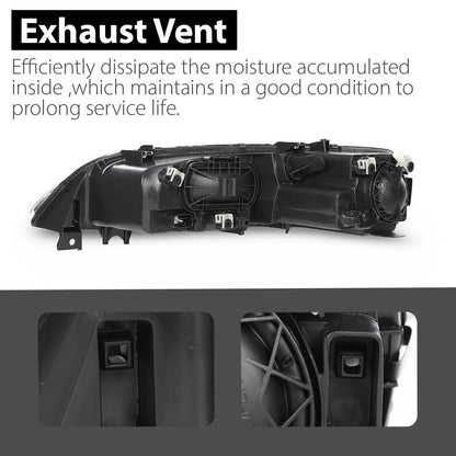 G-PLUS Headlights Headlamp Compatible with 2006-2007 Mazda 6 Mazdaspeed,Fit 2006-2008 Mazda 6 (submodel: i, S,GS, GT)