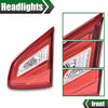 G-PLUS Inner Tail Light Compatible With 2016 2017 2018 Nissan Altima SR Model 4-Door Sedan Automotive Trunk Brake Rear Lid Inner Lamp Chrome Housing,Passenger Side (Right)