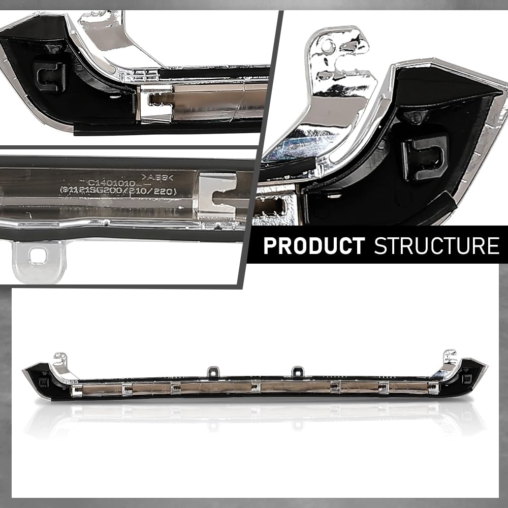 G-PLUS Hood Molding Trim Moulding Chrome Compatible with Subaru Forester 2017-2018 91121SG210, 91121SG211