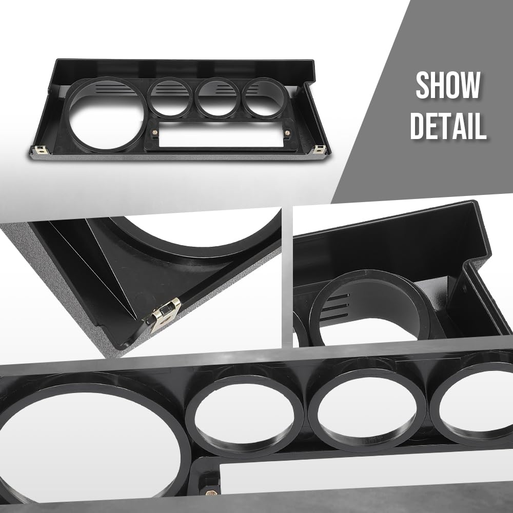 G-PLUS Dashboard Instrument Cover Trim Panel Compatible with Land Rover Defender MTC5459 Black