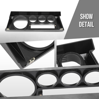 G-PLUS Dashboard Instrument Cover Trim Panel Compatible with Land Rover Defender MTC5459 Black
