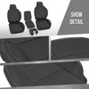 G-PLUS Full Set Seat Cover Compatible with Chevy Silverado LT Double Cab 2014-2018 Black