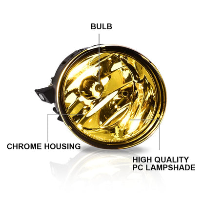 G-PLUS Bumper Fog Lights Compatible with 2004-2015 Nissan Titan/Fit 2005-2007 Nissan Armada Driving Fog Lamps w/Bulbs Left and Right Side neblineros para autos delantero faros antiniebla Yellow