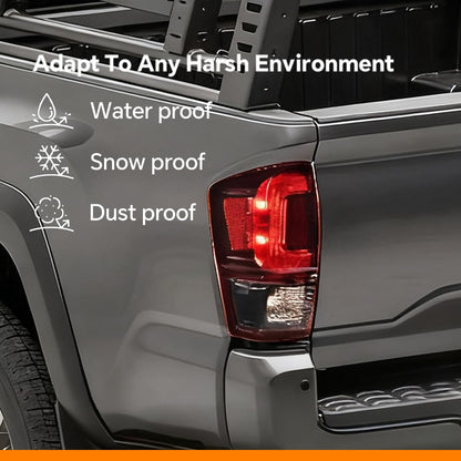 G-PLUS Rear Left Tail Light Assembly Compatible with Toyota Tacoma 2016-2023 Left Driver Side Rear Brake Lamp, Red Lens Clear Housing, 8156004170 8155004170
