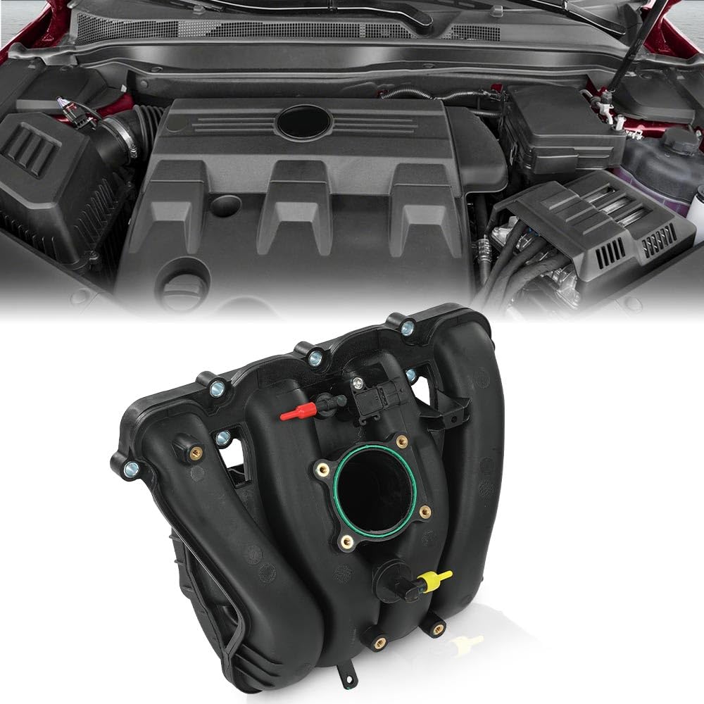 G-PLUS Intake Manifold w/Gasket Compatible with Chevy Equinox GMC Terrain 2010-2017/Fit Buick LaCrosse 2010-2016/ Fit Buick Regal Verano 2012-2017 L4 2.4L 12637620, 12651992, 12637193