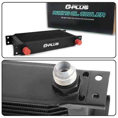 G-PLUS 13 Row 10AN-an10 Universal Aluminum Engine Transmission Oil Cooler Black