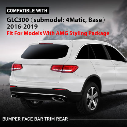 G-PLUS Bumper Face Bar Trim Molding Step Pad Rear Compatible with Benz GLC300 (submodel: 4Matic, Base) 2016-2019,Fit For Models With AMG Styling Package 2538851000