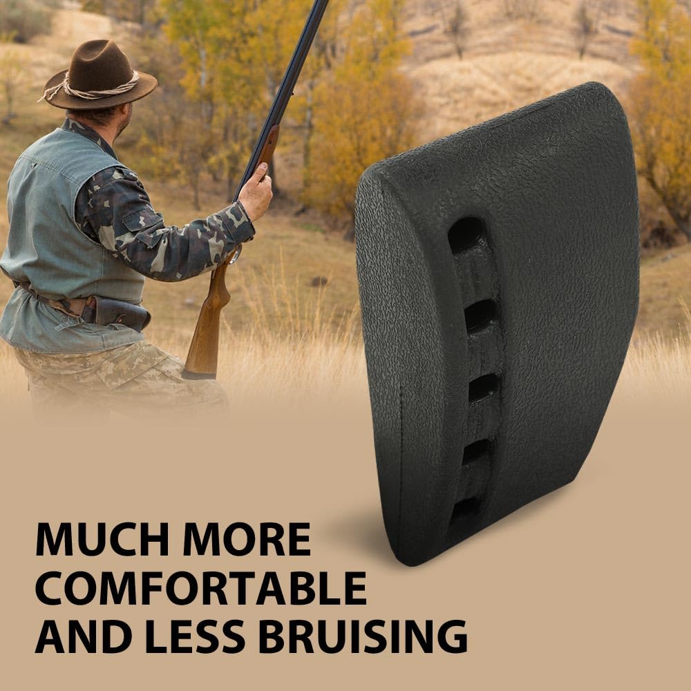 G-PLUS Black Synthetic Latex Rubber Slip-On Recoil Reducing Pad for Shotgun Recoil Pad Large for Gun Stocks