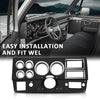G-PLUS Dash Bezel Compatible with 1984-1987 Chevy GMC Truck Instrument Cluster Bezel w/Air Conditioning & Lower Column Cover (w/o Wiper Switch Hole) Replace for 14057869