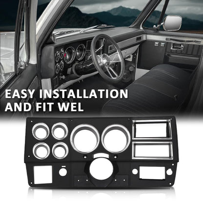 G-PLUS Dash Bezel Compatible with 1984-1987 Chevy GMC Truck Instrument Cluster Bezel w/Air Conditioning & Lower Column Cover (w/o Wiper Switch Hole) Replace for 14057869