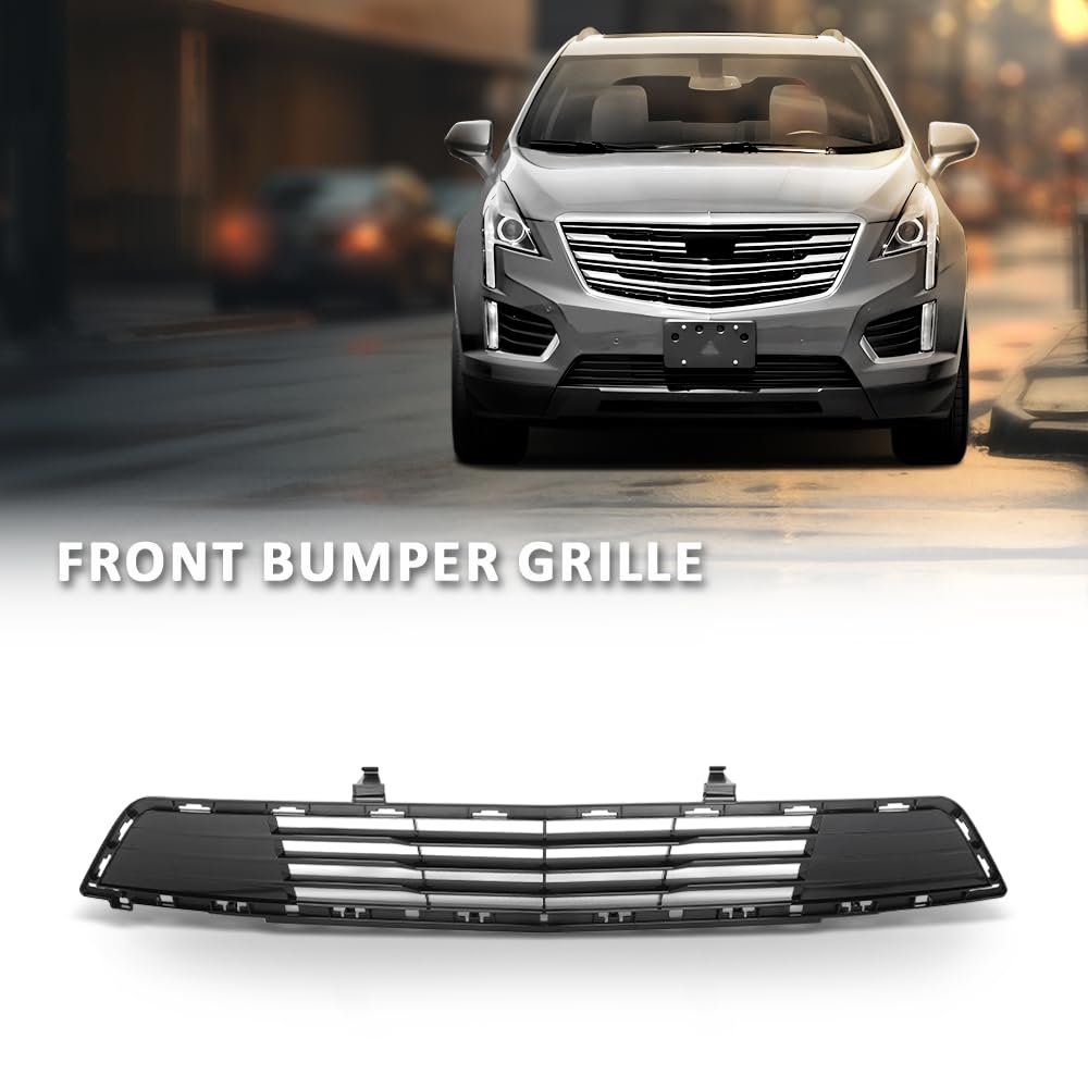 G-PLUS Bumper Grille Front Compatible with Cadillac XT5 2017-2019 GM1036175, 23470666, 84107965 Black