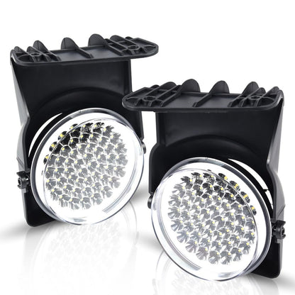 G-PLUS Hyper White Full LED Fog Lights Lamp +Switch Left+Right Compatible with GMC Sierra 2003-2007 Pickup Truck Clear Lens Bumper Fog Light Kit