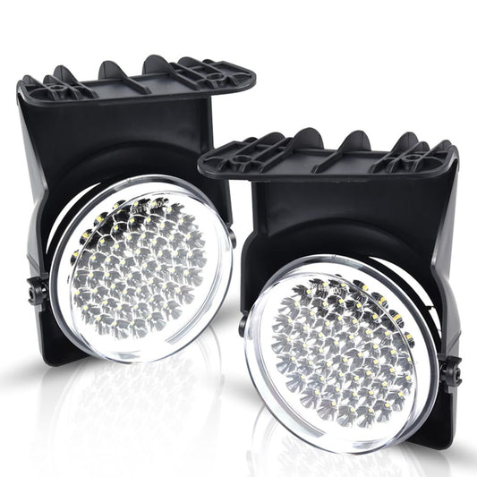 G-PLUS Hyper White Full LED Fog Lights Lamp +Switch Left+Right Compatible with GMC Sierra 2003-2007 Pickup Truck Clear Lens Bumper Fog Light Kit
