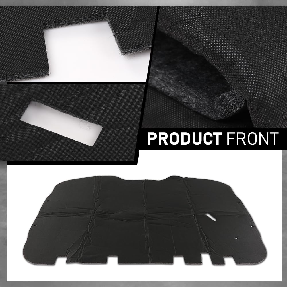 G-PLUS Hood Insulation Pad 1/2" with Clips Compatible with Chevy Tahoe 2000-2006/Fit Chevy Suburban 1500 2500 2000-2006
