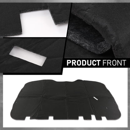 G-PLUS Black Hood Insulation Pad 1/2" with Clips Compatible with Chevy Tahoe 2000-2006/Fit Chevy Suburban 1500 2500 2000 2001 2002 2003 2004 2005 2006
