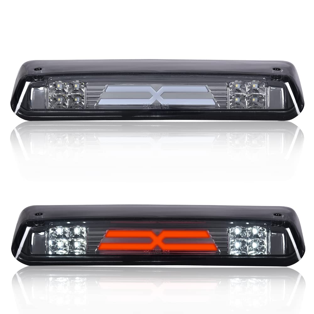 G-PLUS Rear LED 3rd Third Type X Brake Light High Mount Stop Light Compatible with 2004-2008 Ford F150/Lobo Rear LED Bar Brake Light High Mount Lamp Replacement