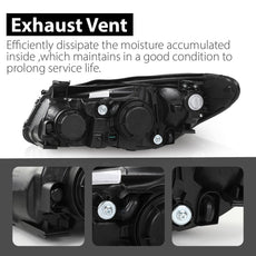 G-PLUS Headlights Assembly for Hyundai Elantra 2007-2010 Clear Lens Chrome Housing Amber Product Features