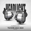 G-PLUS LED Headlights w/Bulb Driver and Passenger Side Left & Right Compatible with Hyundai Tucson 2022 2023 2024 92101N9150, 92102N9150 Black