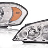 G-PLUS Headlights Assembly, Fit 2006-2007 Chevy Monte Carlo/2006-2013 Chevy Impala/2014-2016 Impala Limited Headlamps Left, Clear Lens Chrome Housing Amber Reflector Bumper Headlamps,faros delanteros