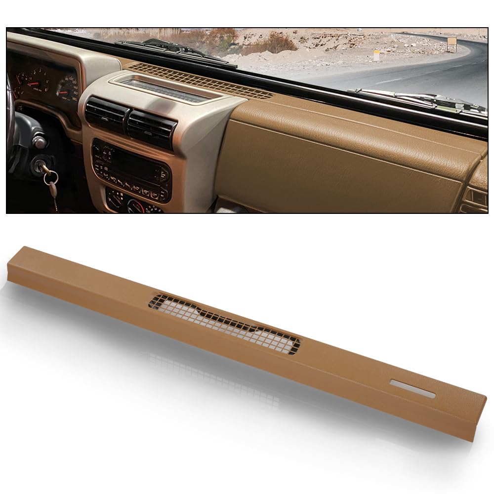 G-PLUS Upper Dash Defrost Vent Bezel Trim Panel Compatible with Jeep Wrangler TJ 1997-2006 55037036 Yellow