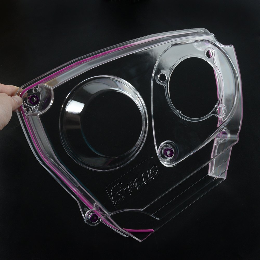 G-PLUS Clear Cam Gear Timing Belt Cover Compatible With Mitsubishi DSM Evolution LANCER EVO4-8 4G63