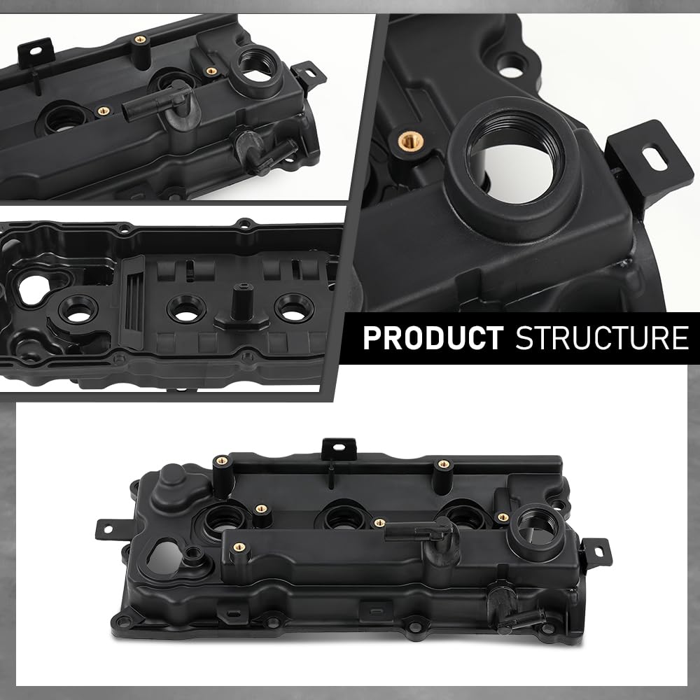 G-PLUS Left and Right Engine Valve Cover w/Gasket Compatible with Nissan Murano 2009-2014/Fit Nissan Quest 2011-2014 V6 3.5L DOHC Petrol