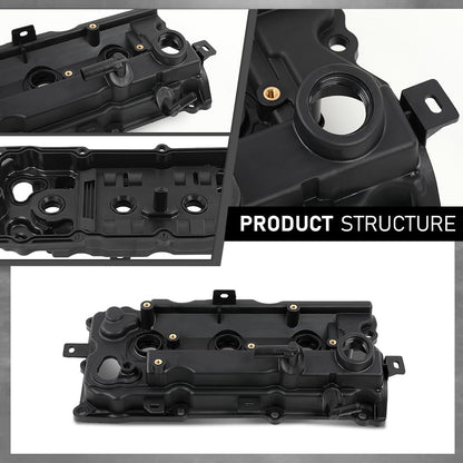 G-PLUS Left and Right Engine Valve Cover w/Gasket Compatible with Nissan Murano 2009-2014/Fit Nissan Quest 2011-2014 V6 3.5L DOHC Petrol