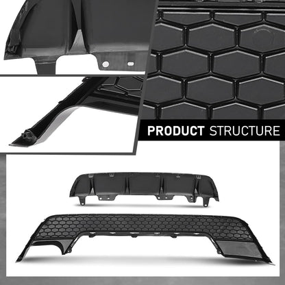 G-PLUS Rear Bumper Valance Cover Compatible with Toyota Corolla SE XSE 2020-2022 5216902071, 5216902070,52453-02900 Black