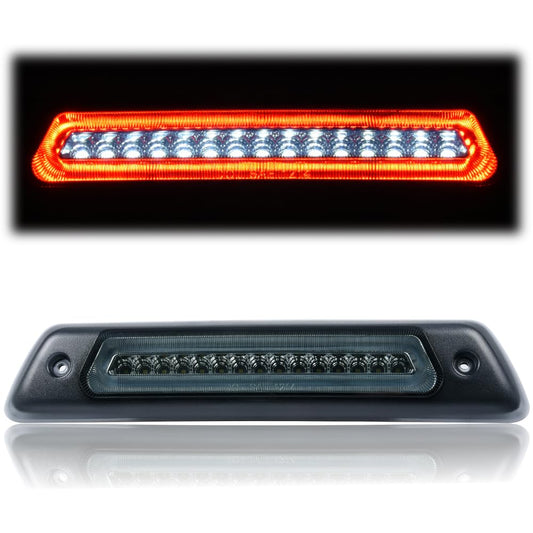 G-PLUS LED Third Brake Light, Compatible with Ford F150 2009 2010 2011 2012 2013 2014 High Mount Rear 3rd Cargo Tail Lamp Smoky Lens Chrome Housing
