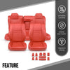 G-PLUS Front & Rear Seat Covers Full Set Compatible with Dodge Challenger SE SXT RT 2011-2014 (NOT Fit SRT8) Red