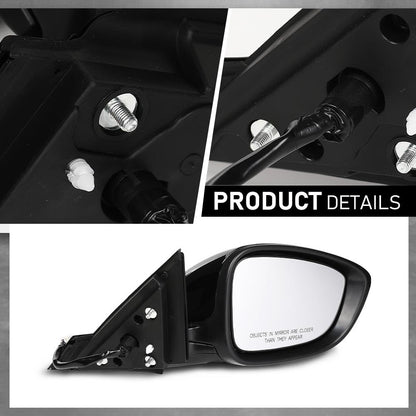 G-PLUS Power Mirror Driver and Passenger Side Compatible with Honda Accord Sedan 2018-2022 1.5L HO1320328 HO1321328 76208TVAA02 76258TVAA02 Glossy Black 3-Pin Manual Folding