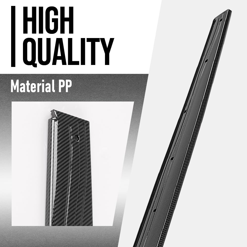 G-PLUS Side Skirts Extension Compatible with BMW F32 F33 F36 4 Series M Sport Models 2014 2015 2016 2017 2018 2019 2020 Carbon Fiber Black