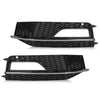G-PLUS Front Bumper Fog Light Grilles Cover Trim Honeycomb Black with Black Ring Compatible with Audi A5 S-line/S5 2013-2017/Only Fit for S-Line Bumpers, NOT for Standard Bumpers 8T0807681M 8T0807682M