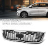 G-PLUS Front Bumper Upper Grille Assembly With Camera Hole Compatible with Kia Sorento 2019-2020 86380-C5800, 86380C5800 Chrome Black