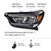 G-PLUS LED DRL Headlight Compatible with Buick Encore 2017-2022 Headlamp w/Bulbs Clear Lens Black Housing Amber Reflector Left Driver Bumper Headlamps,faros delanteros