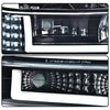 G-PLUS LED DRL Headlights Assembly Fit Chevy Silverado 1500 2500 & HD 3500 1999-2002/Fit Chevy Suburban/Tahoe 2000-2006 Bumper Headlamps,Smoky Lens Black Housing Clear Reflector,faros delanteros