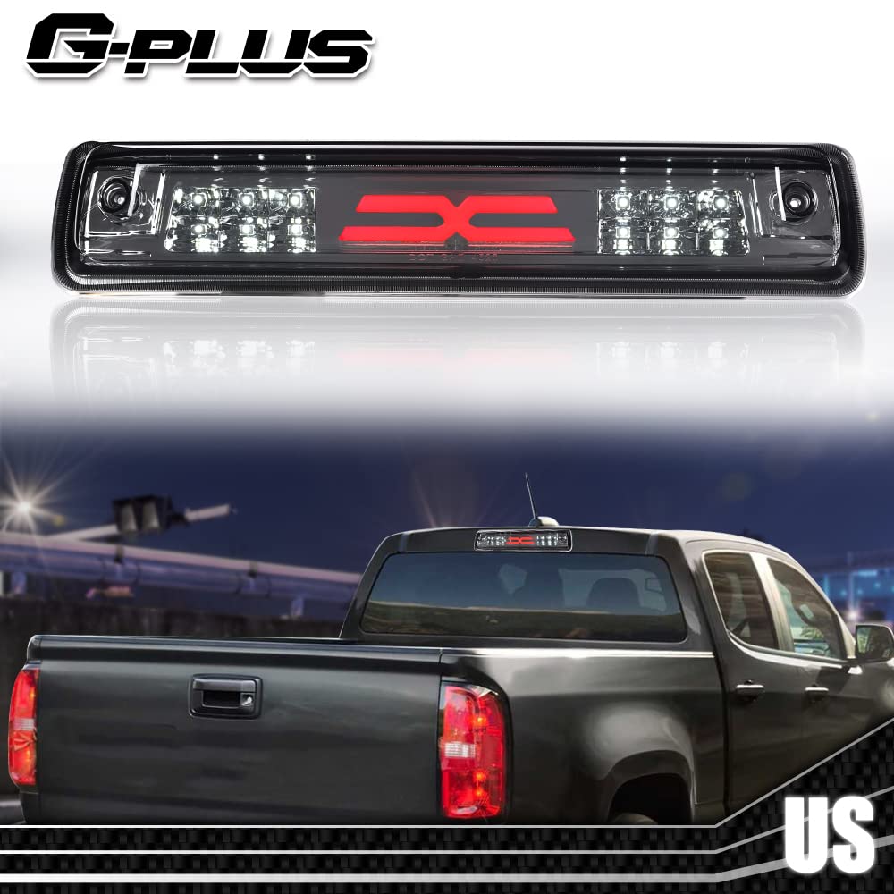 G-PLUS LED 3rd Third X Brake Light Rear Brake Stop Tail Light Compatible with 2015-2018 Colorado/Canyon GM25971002 52019397 High Mount Stop Light Third Tail Light