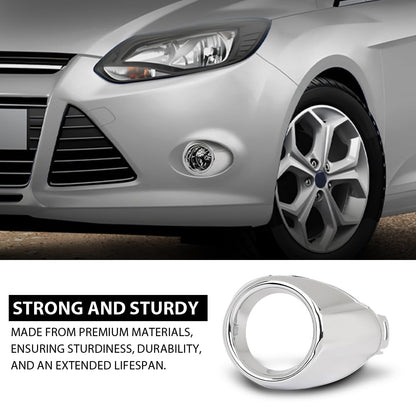 G-PLUS Left Fog Light Cover Trim Driving Lamp, Compatible with Ford Focus SE SEL Titanium Hatchback/Sedan 4-Door 2012-2014, Driver Side, CP9Z17E811C, FO1038117