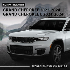 G-PLUS Front Engine Splash Shields for Jeep Grand Cherokee 2022-2024 Cherokee L 2021-2024 Front View