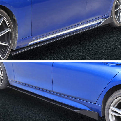 Universal 2 Meters / 76.7 Inch Side Skirt Extensions Rocker Panel Splitters Lip Kit