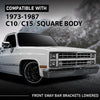 G-PLUS Front Sway Bar Brackets Lowered Compatible with Chevy C10 GMC Truck 1973-1987