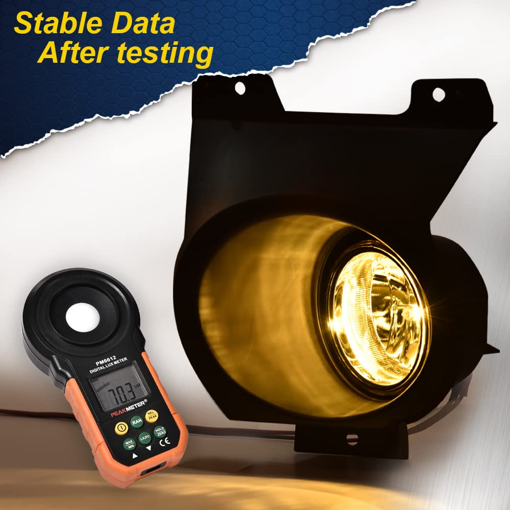 G-PLUS Bumper Fog Lights Compatible With 2011-2014 Ford F150, (NOT For SVT Raptor Models),Driving Fog Lamps w/Switch/Bracket/Bulbs Pair (Yellow lens)