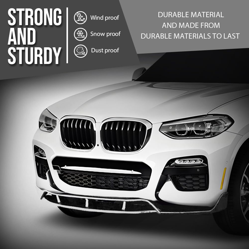 G-PLUS Front Bumper Lip Splitter Spoiler Compatible with BMW X3 G01 X4 G02 2017 2018 2019 2020 2021, Only Fit Model with M Sport Bumper Front Splitter Lip Gloss Black