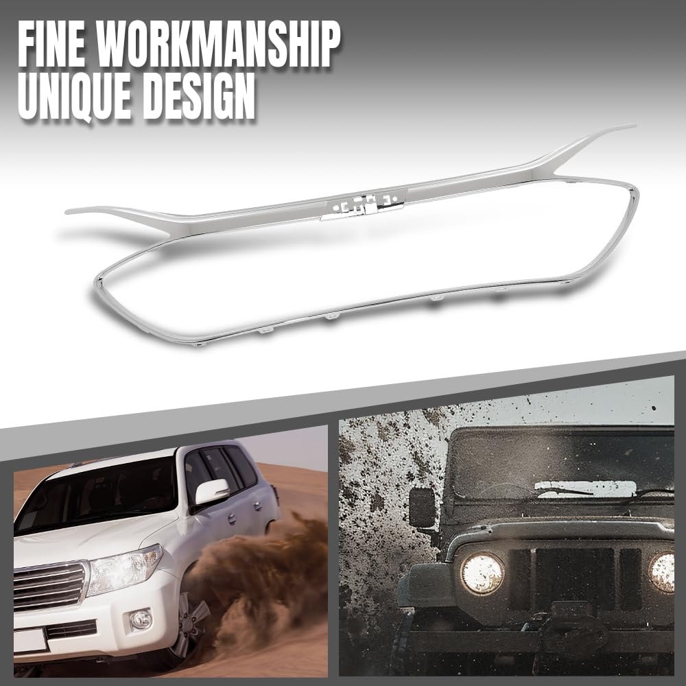 G-PLUS Front Grille Trim Compatible with Chevy Malibu 2019 2020 2021 2022 84473374, GMC1202106 Chrome