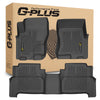 G-PLUS Floor Mats Compatible with Nissan Frontier Crew Cab 2008-2021 TPE Floor Liners All Weather Protection 3 Piece Black Floor Cargo Liners