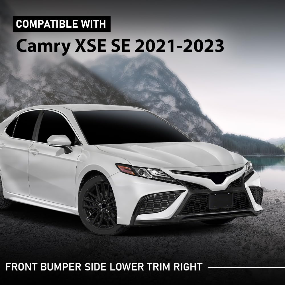 G-PLUS Front Bumper Side Lower Trim Right Matte Compatible with Toyota Camry XSE SE 2021-2023 5312306190