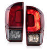 G-PLUS Tail Lights Assembly w/Bulbs Compatible with Toyota Tacoma 2016-2023 Left & Right Rear Brake Lamps, Red Lens Clear Housing, 8156004170 8155004170